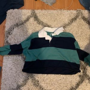 Striped cropped sweater